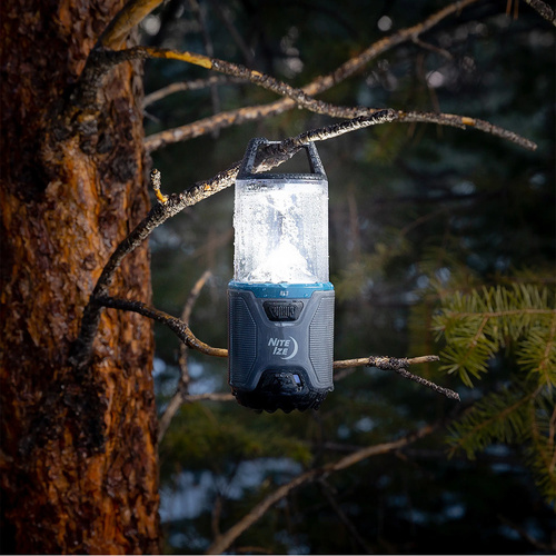 Outdoor - Nite Ize - Radiant® RL3™ PowerSwitch™ Wiederaufladbare Campinglampe - 500 lm - Grau / Blau - RL3-03-R8 - Akku-Taschenlampen