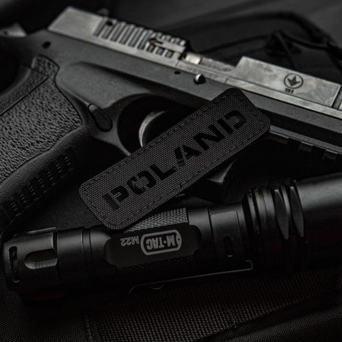 M-Tac - Aufnäher Polen 25x80 - Laserschnitt - Schwarz/Weiß - 51001002. - Andere