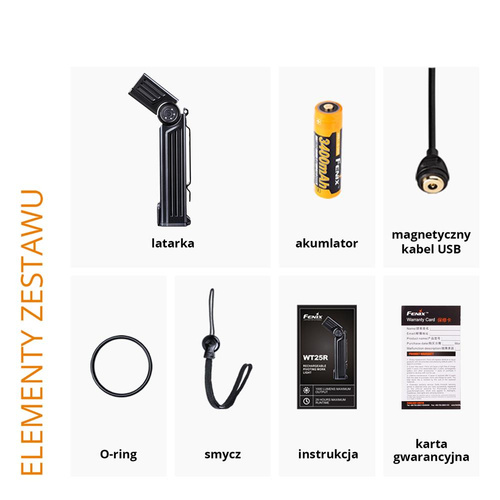 Fenix - WT25R LED-Taschenlampe mit 3400 mAh Akku - 1000 Lumen - LED-Taschenlampen