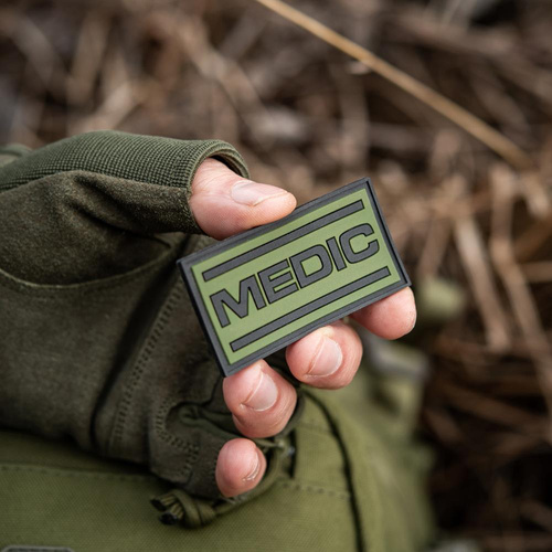 M-Tac - Medic 3D PVC Aufnäher - Schwarz/Oliv - 51125102 - 3D PVC Morale Patches