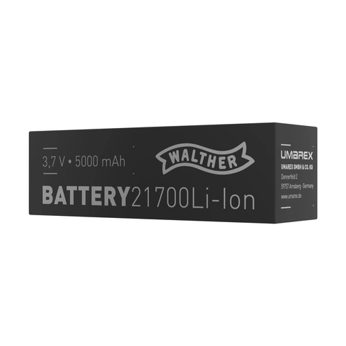 Walther - Wiederaufladbare Batterie INR 21700 - 3,7 V - USB - 5000 mAh - Blau - 3.7154 - Batterien - Outdoor
