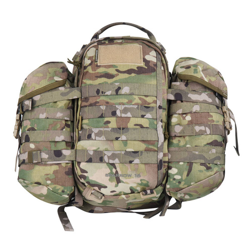 WISPORT - Sparrow 16 Rucksack mit zwei Seitentaschen - 16 + 10 l - Multicam - Militärrucksäcke - Outdoor