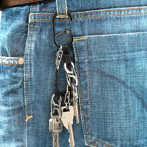 Verschiedenes - Nite Ize - Karabiner GearLine Mini Key - Stahl - Schwarz - GLMK-A1-R3 - Schlüsselanhänger