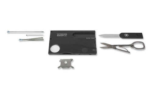 Microtools - Victorinox - Schweizer Karte - Lite - Transparent Schwarz - 0.7333.T3