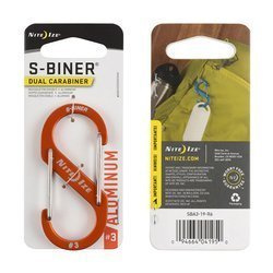Nite Ize - S-Biner® Aluminium-Doppelkarabiner #3 - Orange - SBA3-19-R6