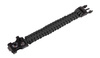 101 Inc. - Paracord Survival Armband mit Kompass, Thermometer, Pfeiffe und Anzünder - 9" - Schwarz - JYFPB02