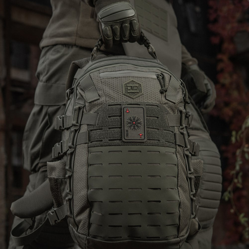 Morale Patch - M-Tac - Gesticktes Moralabzeichen Karte Helm des Terrors - Ranger Grün - 51392023