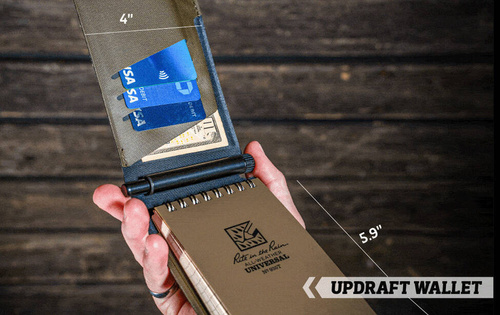 Geldbeutel - Rite in the Rain - Wasserdichte Brieftasche Monsoon Updraft Wallet - Olive/Schwarz - V935