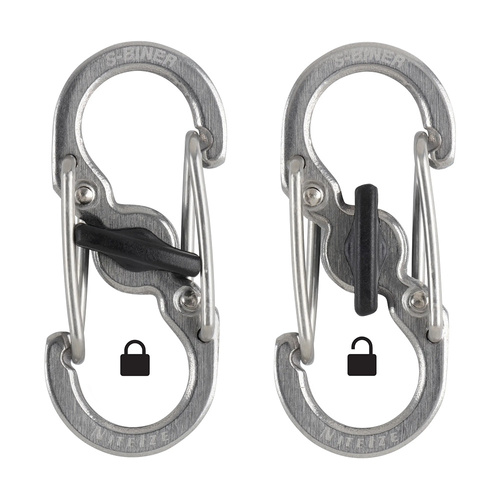 Nite Ize - Karabiner S-Biner MicroLock - 5 Stk. - Stahl - Schwarz - LSBM-01-5R7 - Schlüsselanhänger - Verschiedenes
