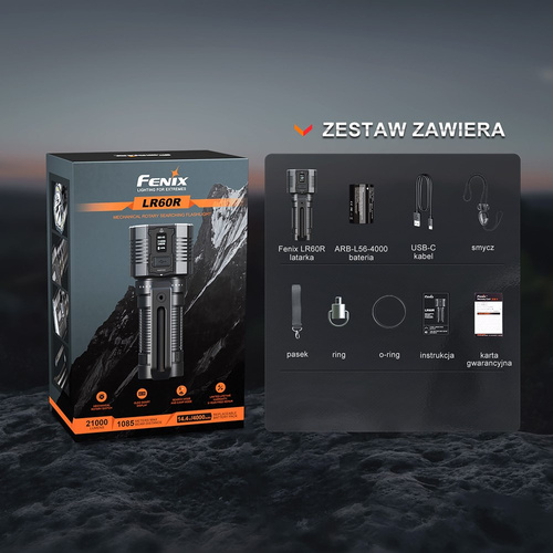 LED-Taschenlampen - Fenix - Wiederaufladbare LED-Taschenlampe - 21000 lm - 4000 mAh - LR60R