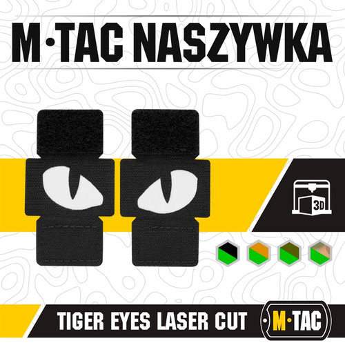 M-Tac - Tiger Eyes Laser Cut Reflektierende Flecken - Paar - Schwartz - 51140002 - Andere