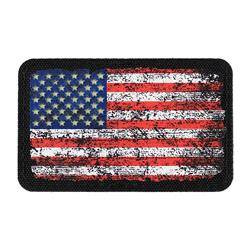 M-Tac – Retro USA Fluoreszierender Flaggen-Patch – Schwarz – 51294299