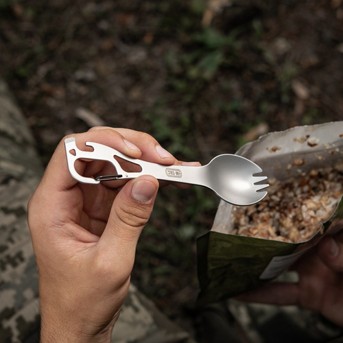 Touristenbesteck - M-Tac – Gabellöffel mit Karabiner – Edelstahl – 60011235