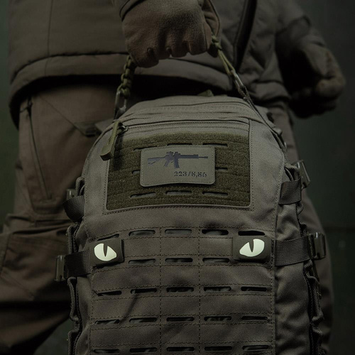 Verschiedenes - M-Tac - AR-15 223/5.56 Lasergeschnittener Aufnäher - Schwarz/Grau - 51111232 - Morale Patch