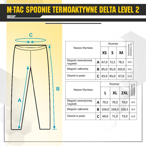 M-Tac - Thermoactive Pants Delta Level 2 - Coyote Brown - 70005017 - Thermoaktive Leggings
