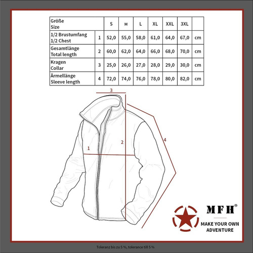 MFH - Thermo-Sweatshirt US Jacket Lining - Schwarz - 03202A - Militär-Sweatshirts - Bekleidung