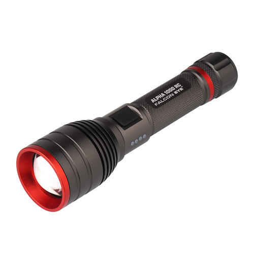 Falcon Eye - Hand-Taschenlampe Alpha 1000 RC - Blitzlicht - Fokus - 1000 lm - Schwarz - FHH0122 - LED-Taschenlampen