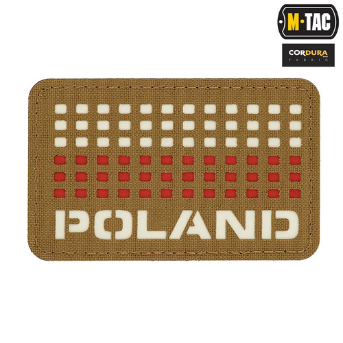 M-Tac - Aufnäher mit Polen-Flagge und Aufschrift - Laserschnitt - Pixel - Rot / Coyote / Weiß - 51006105 - Andere
