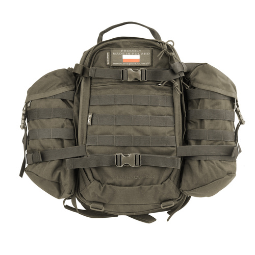 Militärrucksäcke - WISPORT - Sparrow 20 II Rucksack mit zwei Seitentaschen - 20 + 10 l - RAL 7013