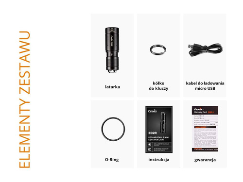 Fenix - E02R Wiederaufladbare Taschenlampe - 200 Lumen - LED-Taschenlampen - Outdoor