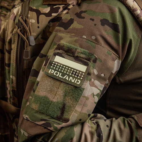 M-Tac - Aufnäher mit Polen-Flagge und Aufschrift - Fluoreszierend - Pixel/Rechteck - Multicam - 51006208 - Flaggen - Verschiedenes