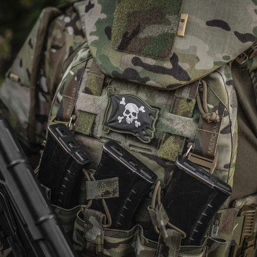 M-Tac - Jolly Roger Aufnäher - PVC - Olive Drab - 51116801 - 3D PVC Morale Patches