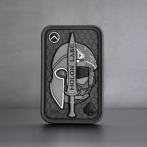 Verschiedenes - M-Tac - Moralabzeichen - Molon Labe Ace 3D PVC - Grau - 51127011. - Patches