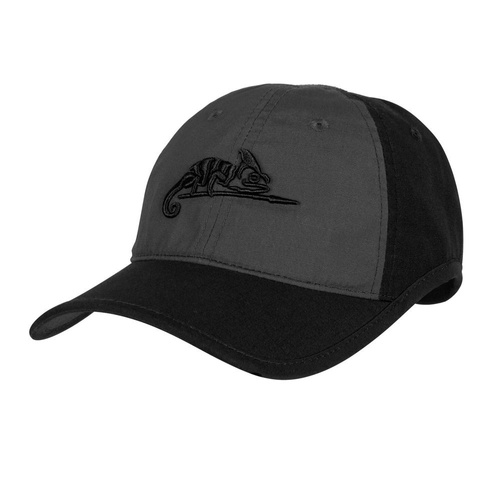 Helicone - Kappenlogo - PolyCotton Ripstop - Schwarz / Schattengrau - CZ-LGC-PR-0135B - Caps & Feldmützen