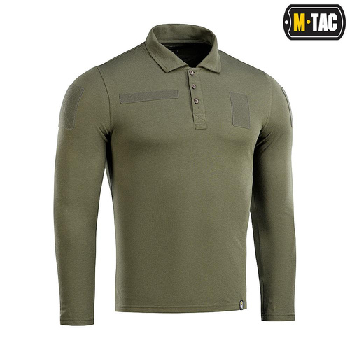 M-Tac - Taktisches Poloshirt mit langen Ärmeln - Army Olive - 80021062 - Poloshirts - Bekleidung
