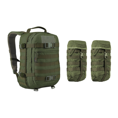 WISPORT - Sparrow 20 II Rucksack mit zwei Seitentaschen - 20 + 10 l - Olivgrün - Militärrucksäcke - Outdoor