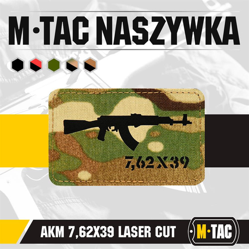 Verschiedenes - M-Tac - AKM 7,62 x 39 Lasergeschnittener Aufnäher - Multicam/Schwarz - 51110802 - Morale Patch