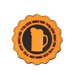 101 Inc. - 3D-Aufnäher - Echte Männer trinken Bär - Orange - 444130-7311