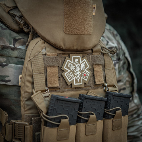 Verschiedenes - M-Tac - Sanitäter Gesticktes Medizinisches Abzeichen Paramedic - Coyote - 51432005 - Blutgruppe & Medic