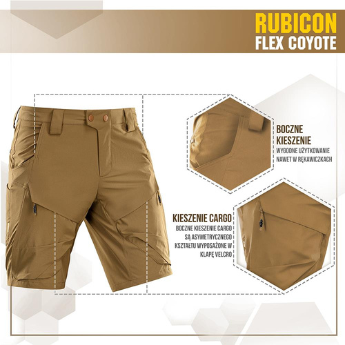 Bekleidung - M-Tac - Taktische Shorts Rubicon Flex - 4-Way Stretch - YKK - Coyote - 20070005 - Kurze Hose