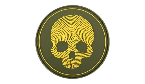 101 Inc. - 3D-Emblem - Fingerabdruck-Totenkopf - Gelb - 444130-7209 -  3D PVC Morale Patches