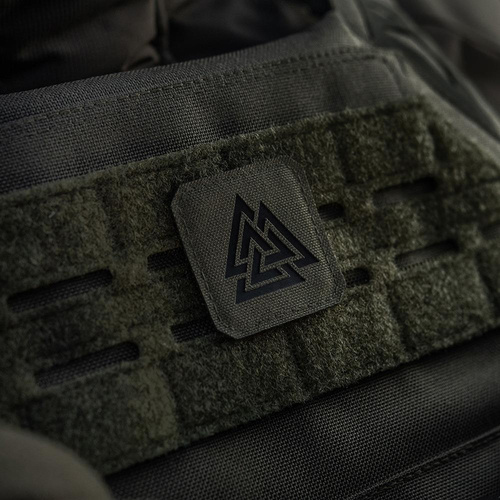 M-Tac - Lasergeschnittenes Valknut Quadrat Patch - Schwarz / Ranger Green - 51162232 - Andere - Verschiedenes