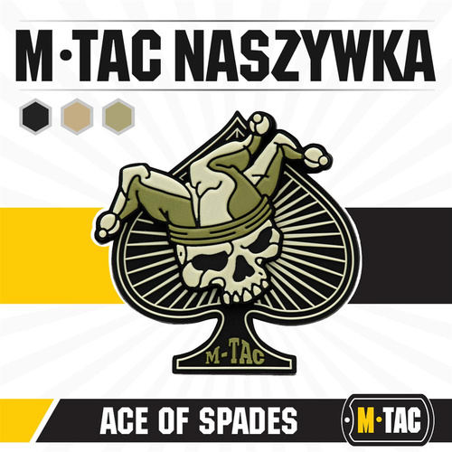 M-Tac – Ace of Spades-Patch – PVC 3D – Oliv – 51108201 - 3D PVC Morale Patches - Verschiedenes