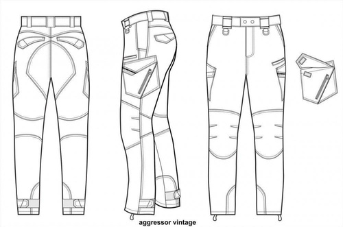 M-Tac - Aggressor Taktische Hose - Vintage - Schwarz - 20440902 - Cargohosen - Bekleidung