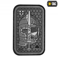 M-Tac - Naszywka Moral Patch - Deus Vult Ace - Żakard - Szary - 51117011