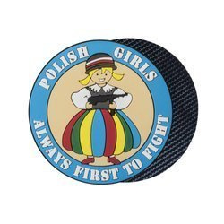 Silikon - PVC-Aufnäher - polnische Mädchen - blau - OD-PGF-RB-37