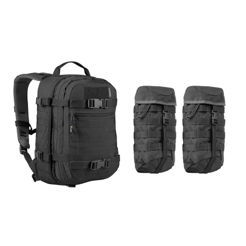 WISPORT - Sparrow 20 II Rucksack mit zwei Seitentaschen - 20 + 10 l - Schwarz. - Militärrucksäcke - Outdoor
