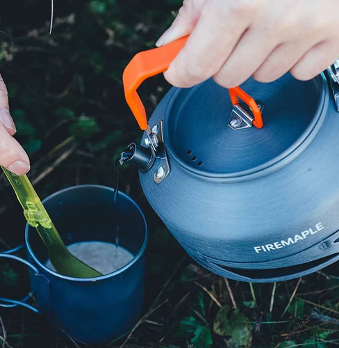 Militärisches Kochgeschirr - Fire Maple - Tourist Wasserkocher - 0,7 L - Aluminium - FEAST XT1-Schwarz