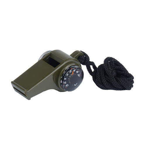 Mil-Tec - Überlebenspfeife - Kompass - Thermometer - Grün - 16327000 - 