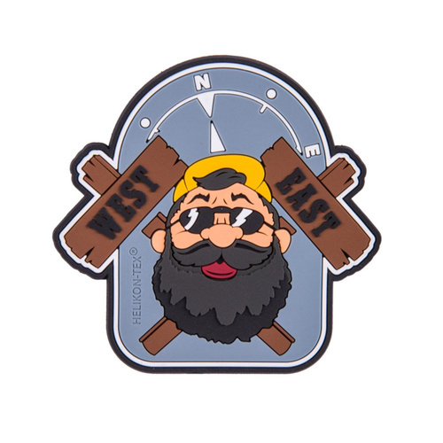 Helikon - PVC-Aufnäher - Beardman OUTBACK - Grau - OD-BMO-RB-19 -  3D PVC Morale Patches