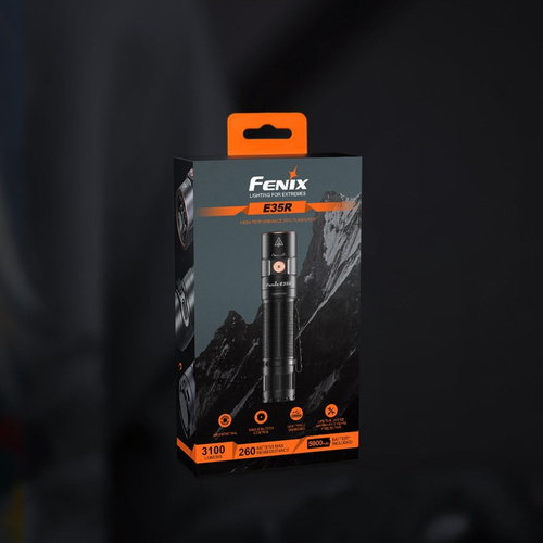LED-Taschenlampen - Fenix - LED-Taschenlampe E35 v3 mit USB-C - 3100 lm - 5000 mAh - Schwarz - E35RLSBK