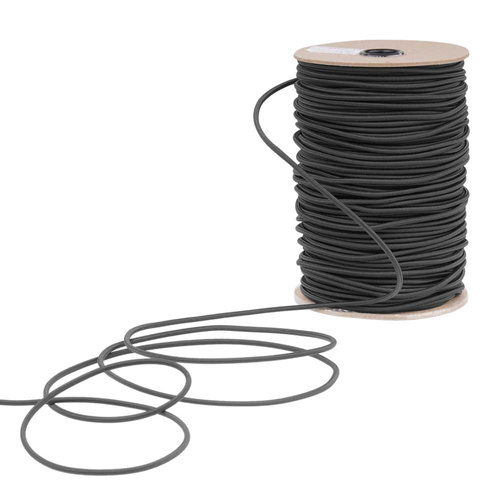 EDCX - Stoßdämpferkabel - 3,6 mm - Schwarz - 1 Meter - Paracord