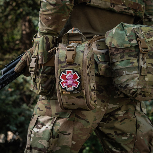 M-Tac – Sanitäter-Teddybär-Aufnäher – 3D-PVC – Weiß/Rot – 51348343 - 3D PVC Morale Patches - Verschiedenes