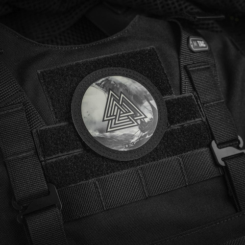 M-Tac - Patch Valknut/Drakkar - Cordura 500D - Schwarz/Fluoreszierend - 51291299 - Morale Patch