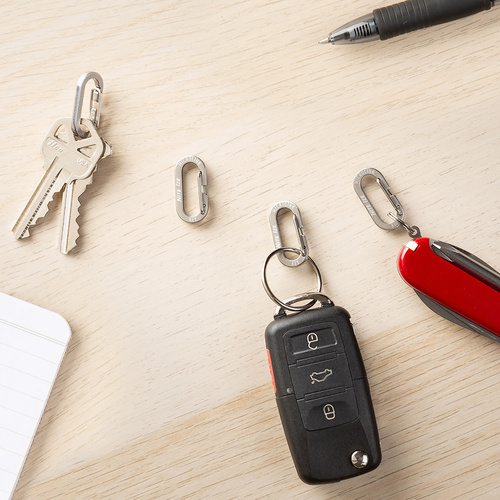 Schlüsselanhänger - Nite Ize - MicroLink Karabiner - Stahl - Silber - 4 Stück - KL-11-4R3