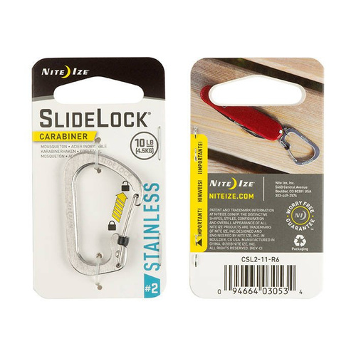 Stahlkarabiner - Nite Ize - SlideLock Karabiner #2 - Rostfrei - CSL2-11-R6